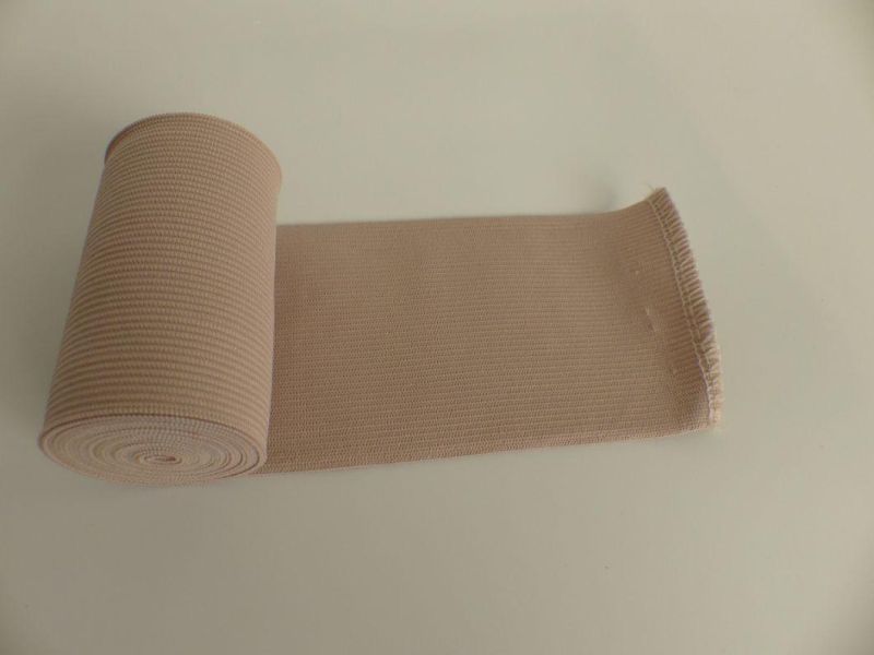 Medical High Elastic Bandage Latex with Matel Clip 10cmx4.5m