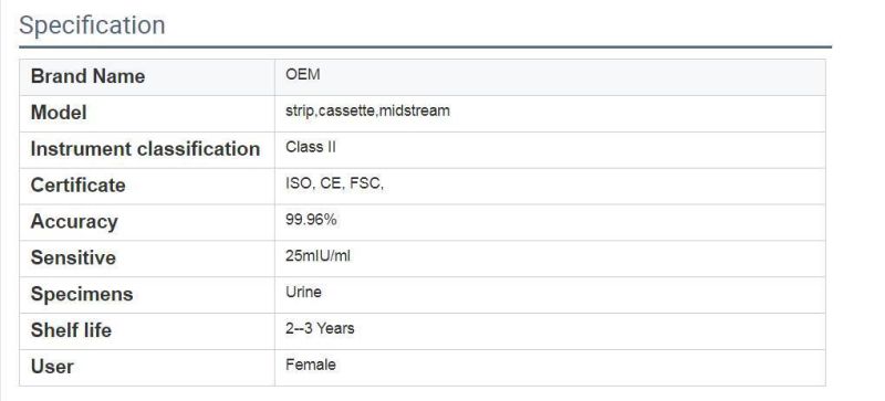 Quick Check Pregnancy Rapid Test