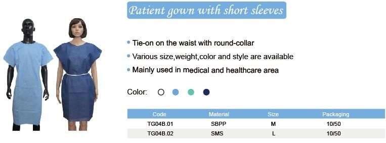 Disposable SBPP Navy Patient Gown, Patient Kimono, Patient Pajaymas Robe