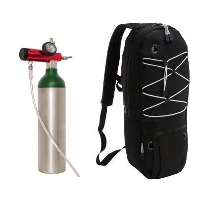 Oxygen Cylinder Backpack (M6 Size Cylinder) with M6 Aluminum Oxygen Cylinder with O2 Regulator