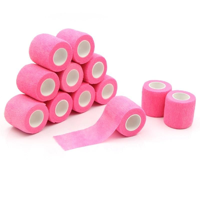 Colored Non-Woven Self Adhesive Cohesive Bandage Vet Elastic Bandage
