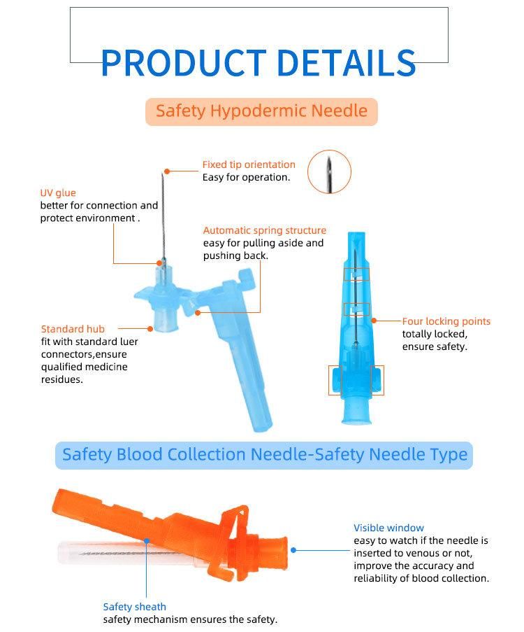 New Product 25g 1′′ Safety Mini Needle Injection Syringes