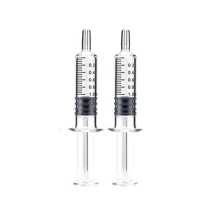 OEM Pharmaceutical Packaging Borosilicate Glass Empty Glass Syringe with Lure Lock /Lure Cap