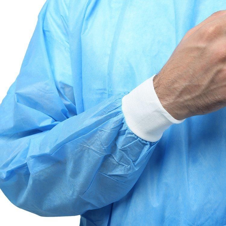 Yellow Visitor Non Woven Disposable Long Sleeve Isolation Cover Gown