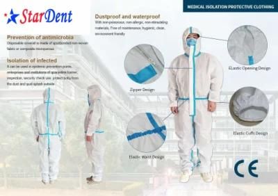 Surgery Clothing Disposable Surgical Gown Nonwoven Isolation Gown Disposable Suit for Medical