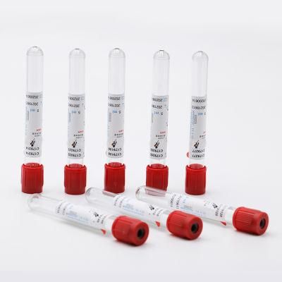 CE Material Plastic Tube Plastic Red Cap Blood Test Tube