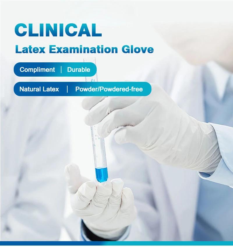 Disposable Rubber Protective Latex Examination Gloves White