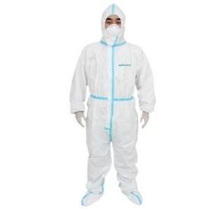 in Stock, Disposable Protective Coverall Chinese Raw Material with Full-Body Style