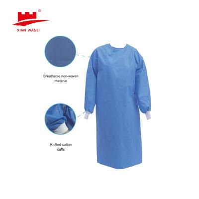 CE Standard Disposable Nonwoven Medical Surgical Suitaami Isolation Gowns
