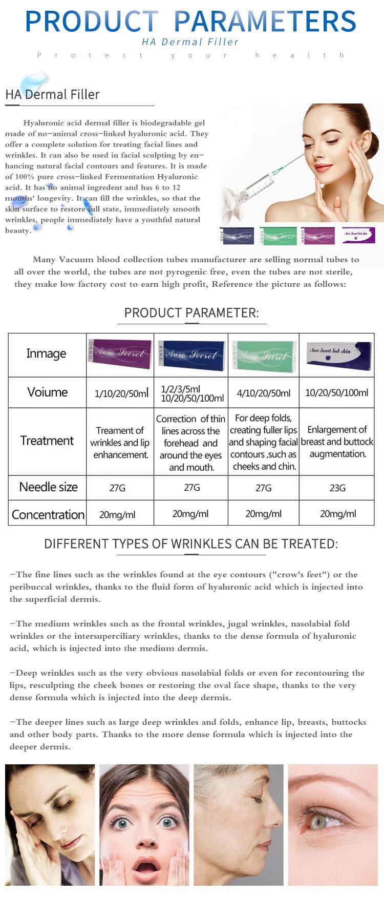 Hydrogel Injection for Increasing Butt Augmentation Lips Injectable Hyaluronic Acid