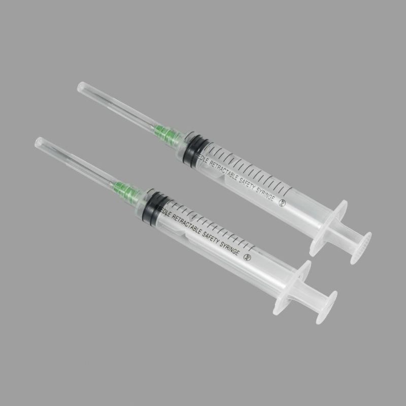 Factory Price Disposable Manual-Retractable Safety Syringe for Hypodermic Injection with CE/FDA Certificate