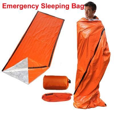 Waterproof Rescue Mylar Heavy Duty Foil Survival Easy Carry Bivvy Pocket Emergency Thermal Sleeping Bag with Drawstring Bag