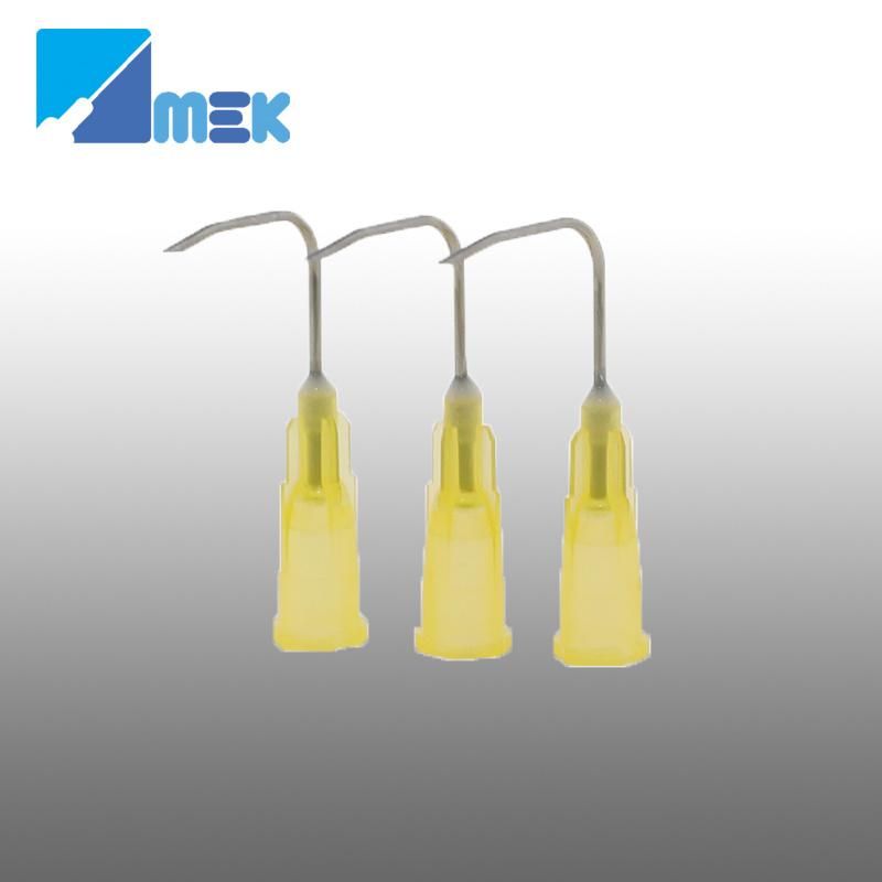 90 Degree Curved Huber Needle with Disposable Hub