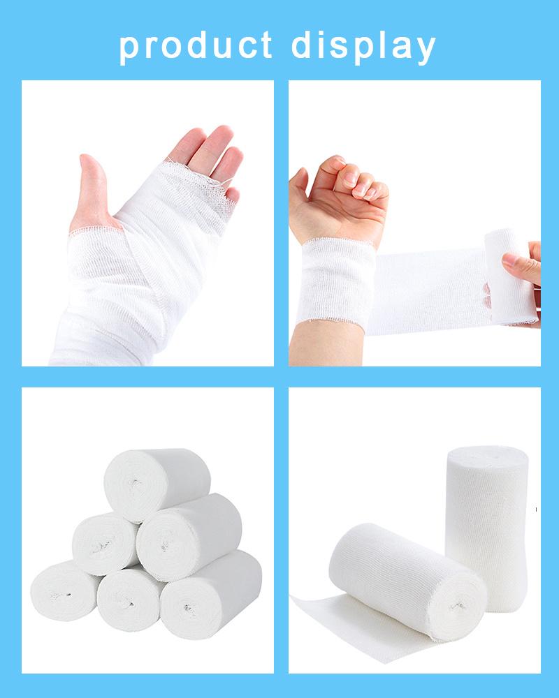 CE Standard Medical Surgical Hemostatic Absorbent Cotton Sterile Gauze Bandage Roll, Medical Supply Gauze