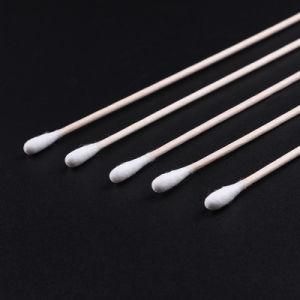 Individual Pack Sterile Wooden Stick Cotton Viscose Rayon Tips Swab for Wound Clean and Sampling