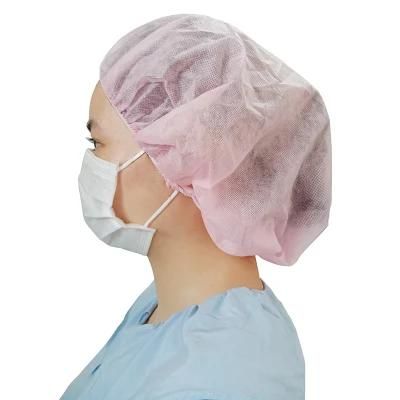 Disposable PP+PE Non Woven Head Cover Hair Elastic Bouffant Cap