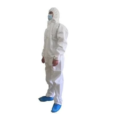 CE En 14126 ISO13688 GB19082 Medical Clothing Protective Against Infection Safety Overalls Medical Disposable Coverall with Hood