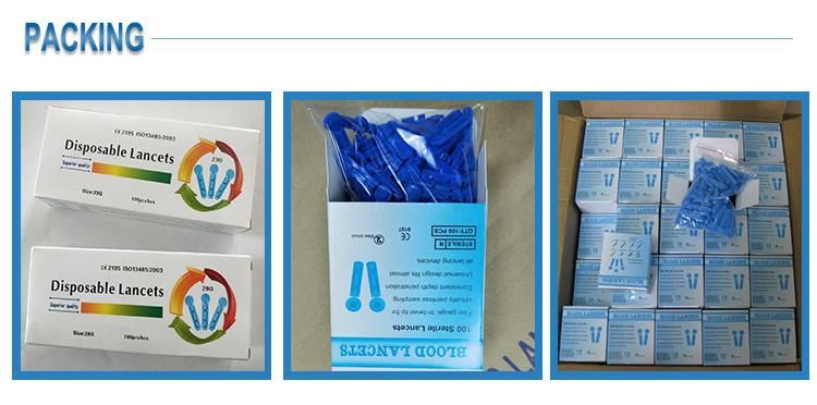 Hot Sale Disposable Flat Sterile Plastic Blood Lancet Soft Twist