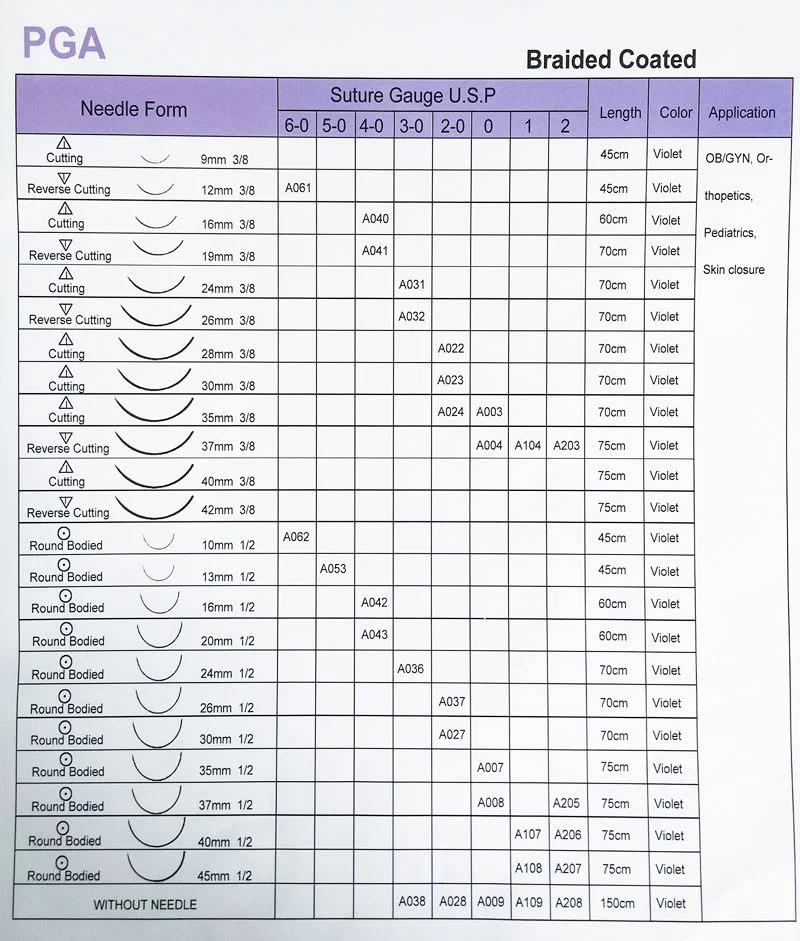 PGA Absorbable Surgical Suture with Needle--Shandong Haidike Medical Products