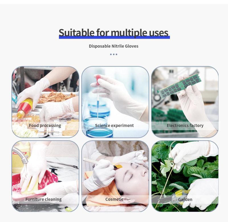 General Medical Supplies Powder Free Non Sterile Latex Disposable Medical Examination Gloves