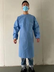 OEM New Discount Supply ANSI/AAMI Level 2/3/4 Disposable Waterproof &amp; SMS/PP/PE/SMMS Nonwoven Isolation Gown, ISO, SGS, 510K