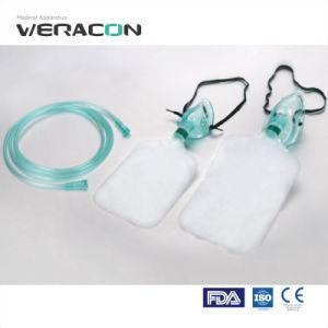 Oxygen Mask with Reservoir, Adult/Child/Infant, 2 Meter Connection Tube, Low Resistant Valve