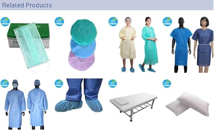 Non Woven Disposable Surgical Item Sterile Surgical Gown, Caps, Mask for Medical
