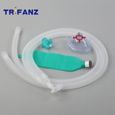 China Factory 1.5m 1.8m Disposable Medical Anesthesia Ventilator Corrugated Circuit for ICU Neonate Type Available