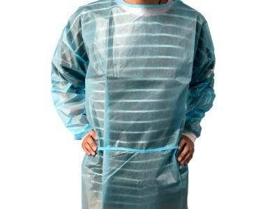 Insulation Non Woven Protective Barrier AAMI Impervious Long Sleeve Isolation Gown Disposable with Elastic Cuffs