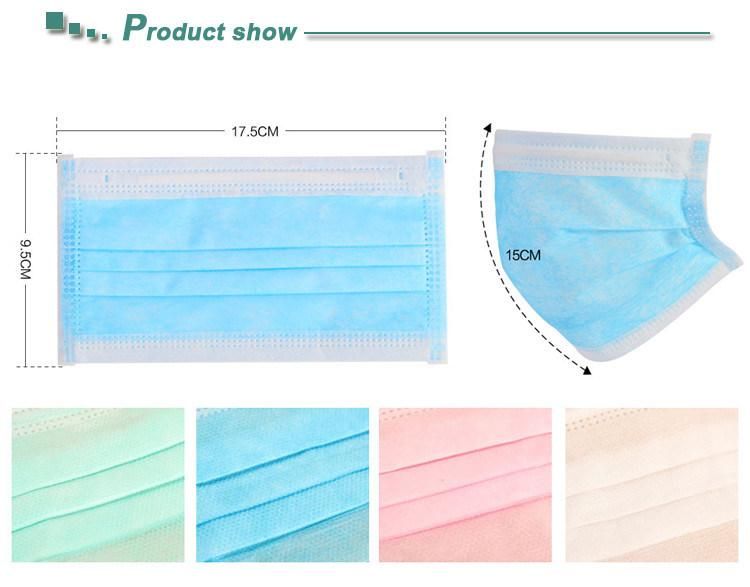 Disposable Non-Woven Surgical Face Mask with Tie on 3-Ply