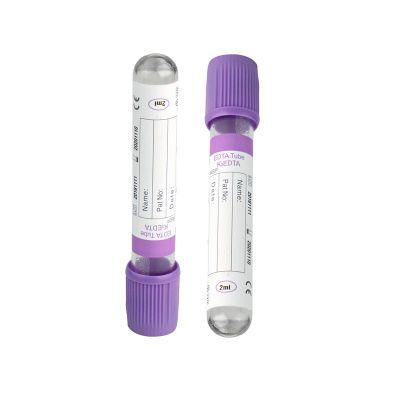 Purple Cap Glass Pet Vacuum Blood Collection EDTA Tube
