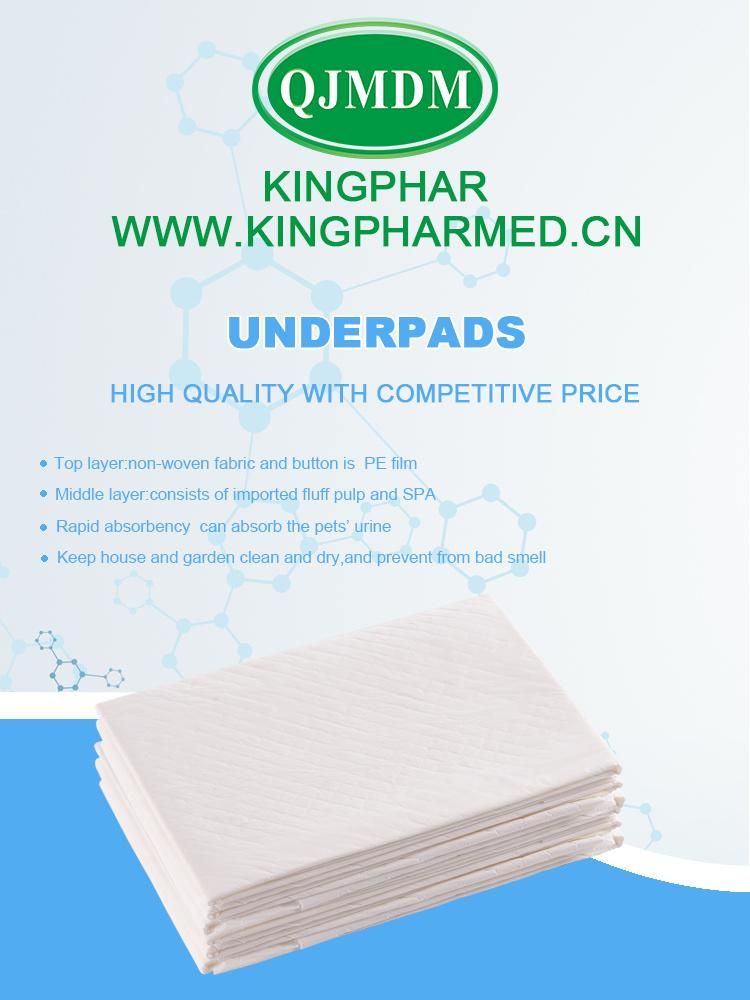 Nonwoven Organic Quick Dry Disposable Blue Disposable Underpad Sheet