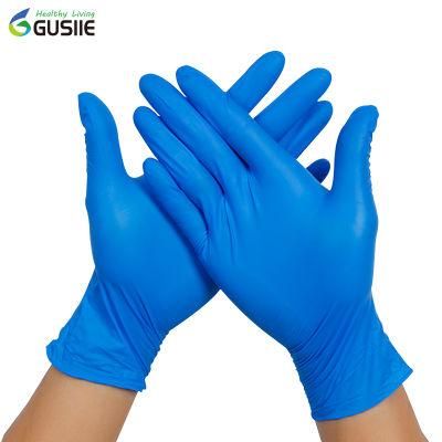 Gusiie Disposable Medical Safety Exam Blue Nitrile Large Gloves