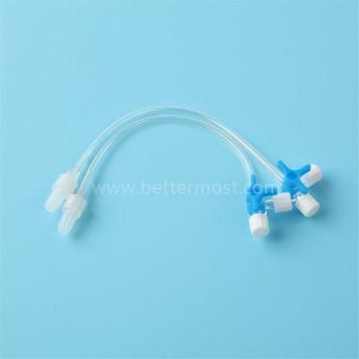 Disposable High Quality Medical Three Way Valve Extension Tube ISO13485 CE