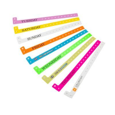 Goju Gj-8070 One-off Use L Shape Plastic Disposable Wristbands for Events
