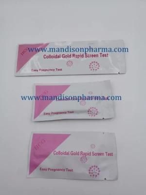 HCG Pregnancy Rapid Test for Pregnancy (strip/cassette/midsteam)