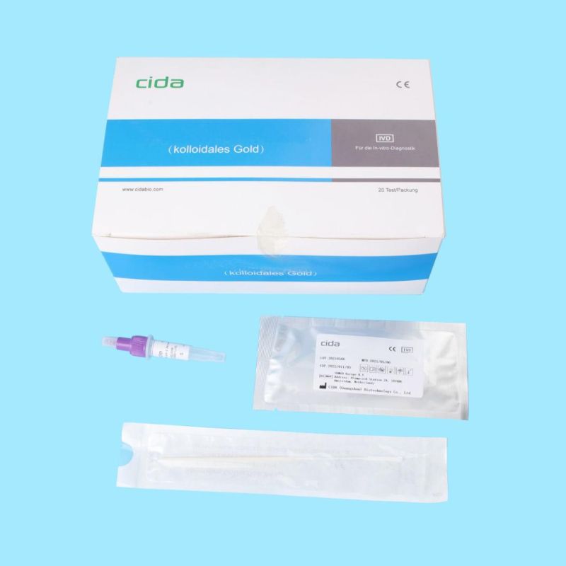 FDA CE Colloidal Gold Method Antigen Rapid Diagnostic Test Cassette