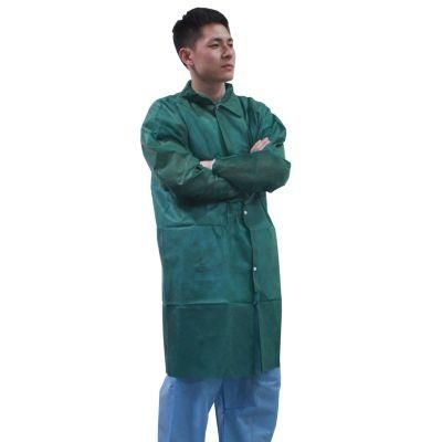 White SBPP Disposable Lab Coats with Hook &amp; Loop