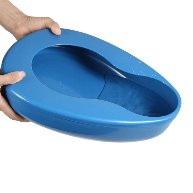 Bedpan for Women Men Elderly Female Male Bedridden Patient Hospital Home Bed Pan Emergency Device (Blue)