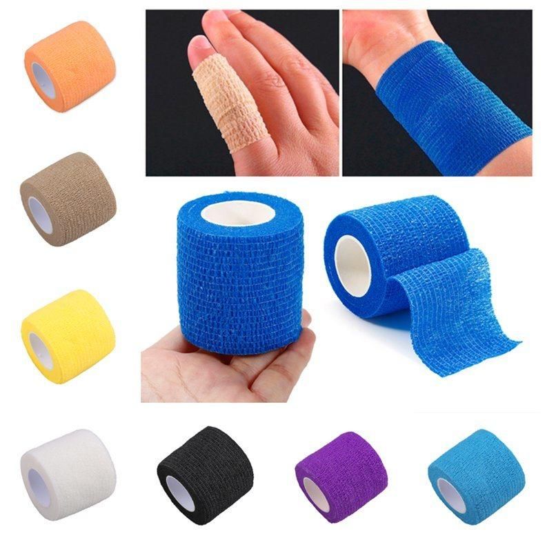 Medical Supplier 5cmx4.5m Colored Self-Adhesive Cohesive Elastic Bandage