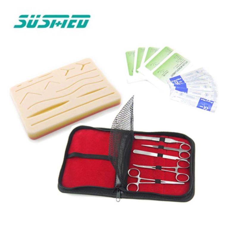 Medical Silicone Suturing Pad Human Skin Training Model Suture Practice Kit