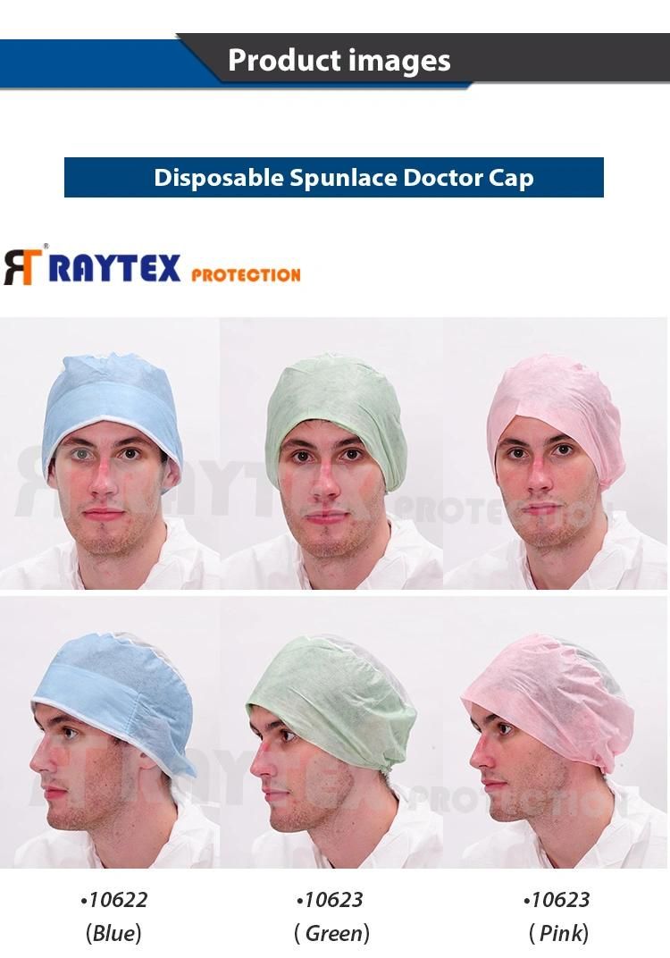 Nonwoven/SMS/PP/Crimped/Pleated/Strip/Surgeon PP Doctor Cap Without Elastic