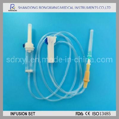 Disposable Sterile Infusion Set with Thin Latex Connector