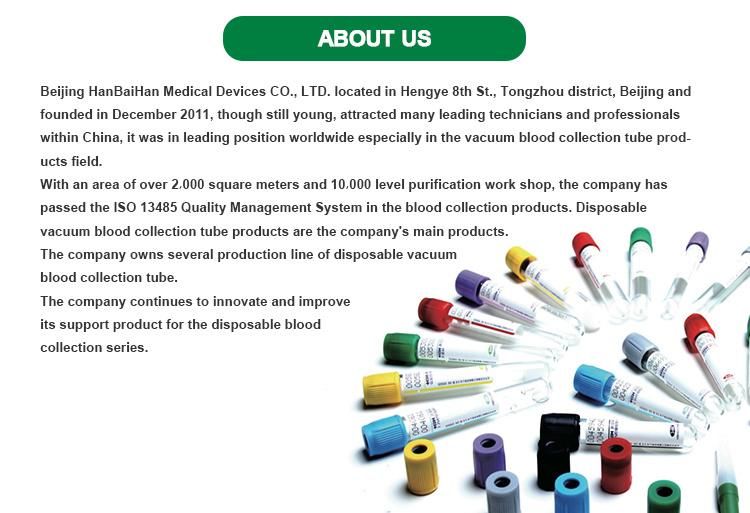 Irradiation Sterilization K3 EDTA Tube Micro in Clinical Test