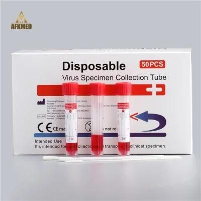 Medical FDA CE Approved Disposable Specimen Collection Virus Sampling Tube