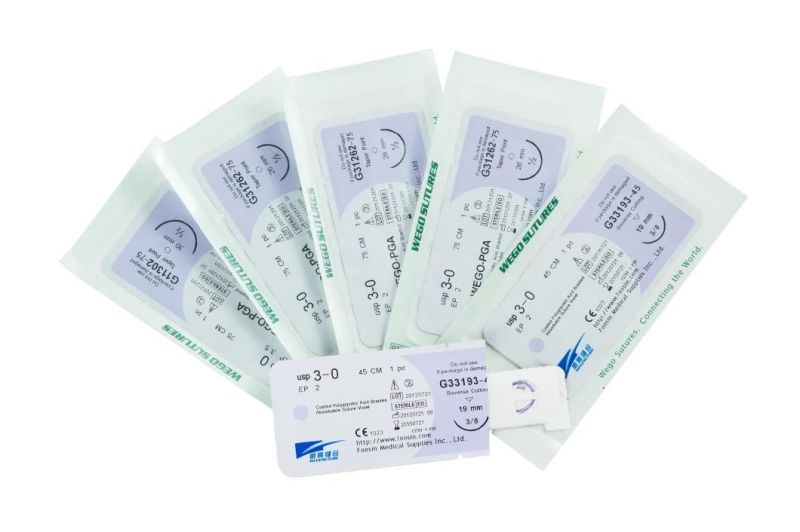 Violet or Undyed PGA Surgical Sutures for Wound Caring