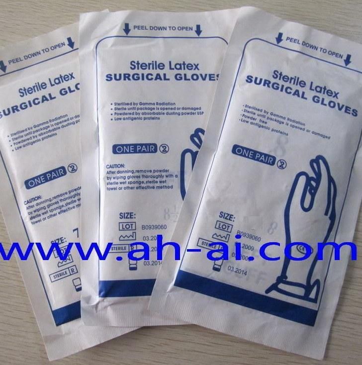 Single Use Disposable Latex Surgical Gloves with Powdered or Powder Free