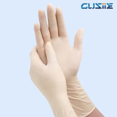 Disposable Medical Examation Yellow Latex Safety Glove Nitrile Large Gloves