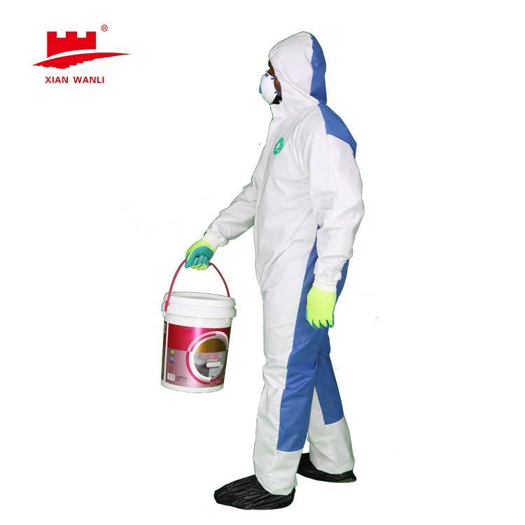 Disposable CE Cat III Type 3b/4b/5b/6b Protective Clothing Full Body Coverall