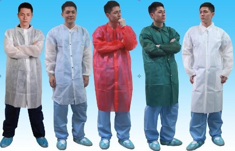 Disposable Lab Coat Green Colour